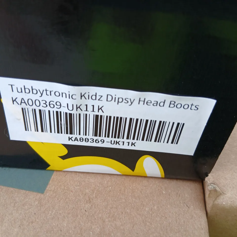 TELETUBBIES X KOI TUBBYTRONIC KIDZ DIPSY HEAD BOOTS SIZE 10K