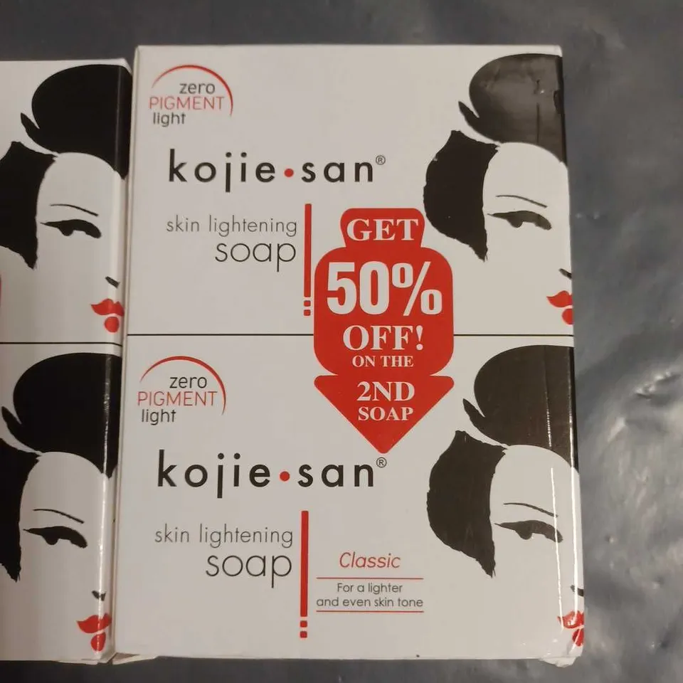 LOT OF 3 2-PACKS OF KOJIE-SAN SKIN LIGHTENING SOAPS