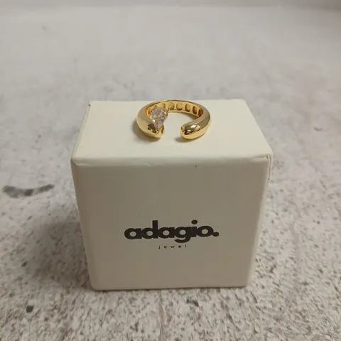 ADAGIO JEWELLERY – SET OF 2 GOLD‑TONE RINGS BOXED