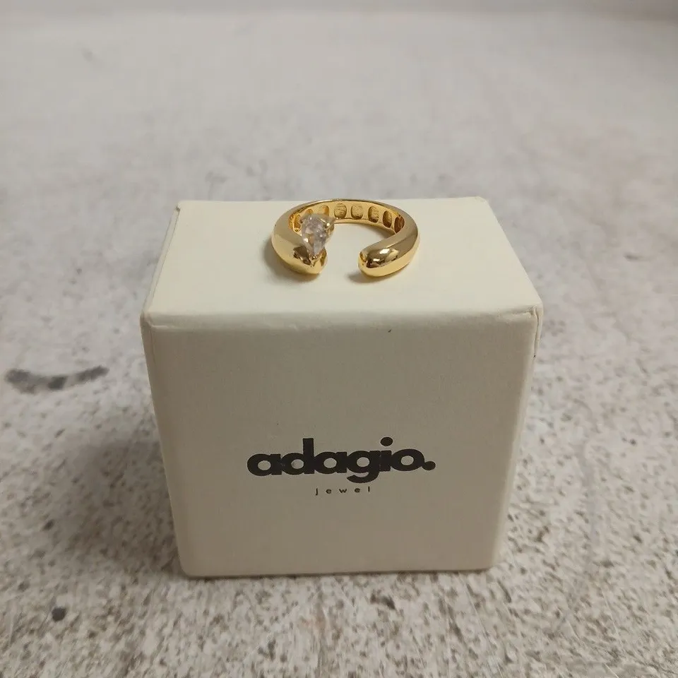 ADAGIO JEWELLERY – SET OF 2 GOLD‑TONE RINGS BOXED
