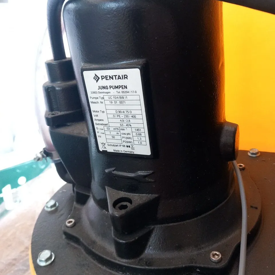 PENTAIR JUNG PUMPEN UC 10/4 BWE /1 SEWAGE LIFTING STATION