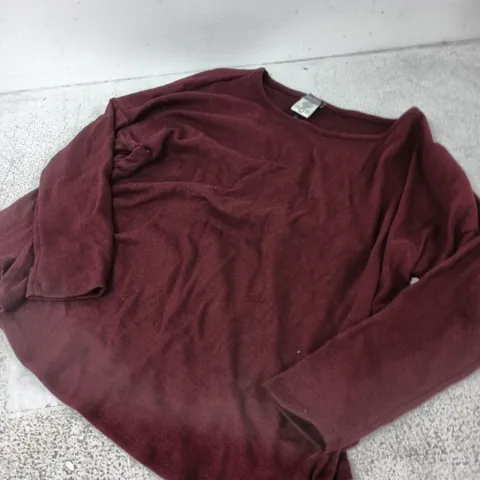 MIM & CO BURGUNDY WOMEN'S TOP – SIZE M