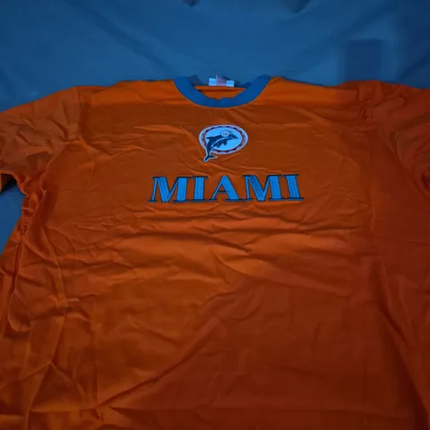 MITCHELL AND NESS MIAMI DOLPHINS VINTAGE LOGO TEE SIZE XL