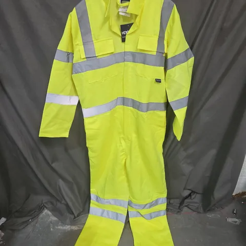 HERCULES HIGH VISIBILITY COVERALL IN YELLOW - LARGE