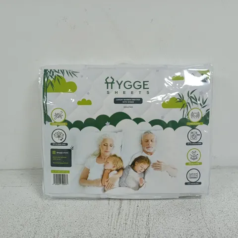 HYGGE SHEETS LUXURY BAMBOO BED PAD WITH WINGS SINGLE/TWIN