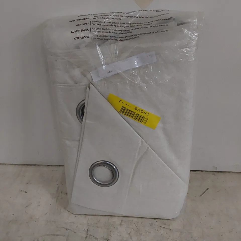 BAGGED ALHAMDI BLACKOUT EYELET CURTAINS PAIR // SIZE UNSPECIFIED 