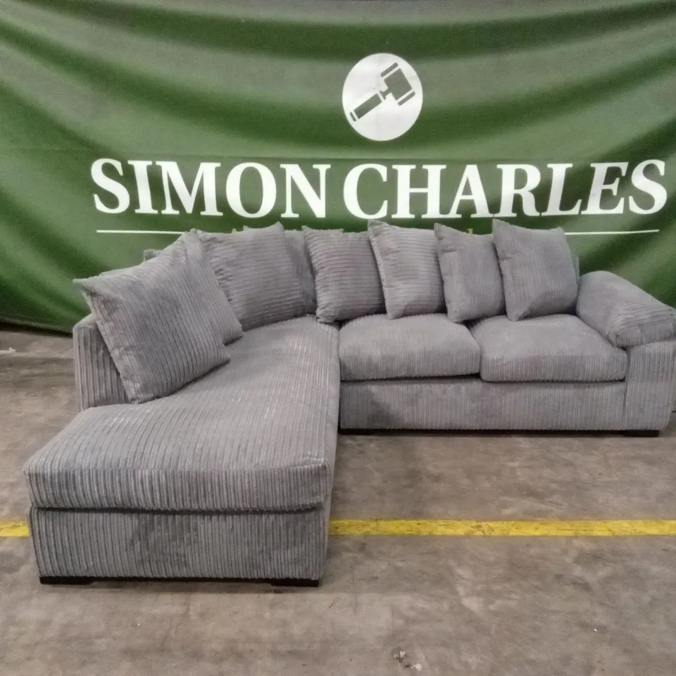 AMALFI LEFT HAND SCATTER BACK FABRIC CORNER CHAISE SOFA RRP £999