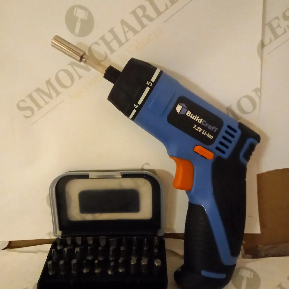 BUILDCRAFT 7.2V RECHARGABLE CORDLESS SCREWDRIVER  RRP £39.99