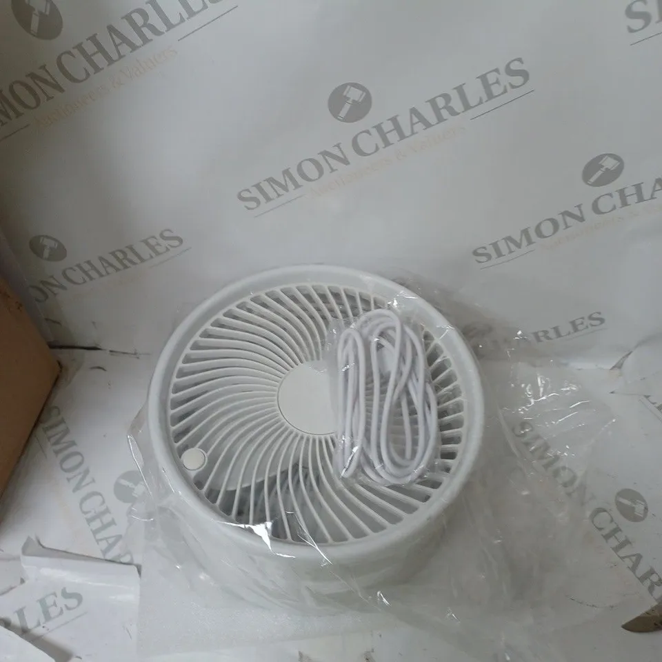 BELL & HOWELL OSCILLATING FOLDING RECHARGEABLE FAN, WHITE