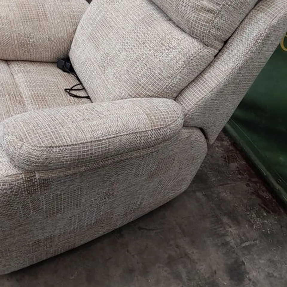 QUALITY BRITISH DESIGNER G PLAN KINGSBURY POWER RECLINING EASY CHAIR HASCOMBE SANDS FABRIC 