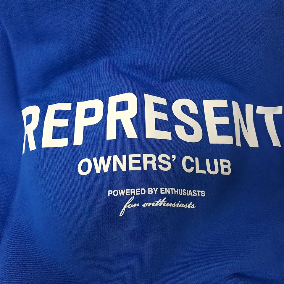 DARK BLUE REPRESENT OWNERS CLUB HOODIE SIZE XS
