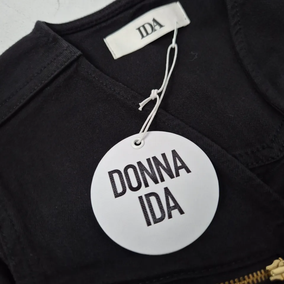 DONNA IDA OPAL THE SOFTLY CURVED JUMPSUIT – BLACK, UK 6 (XS)