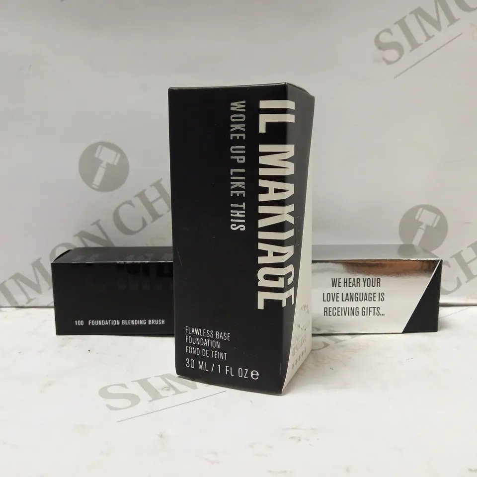 LOT OF 2 IL MAKIAGE PRODUCTS TO INCLUDE FLAWLESS FOUNDATION 30ML #105 & FOUNDATION BLENDING BRUSH 