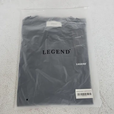 BAGGED LEGENDS PREMIUM BASICS BLACK T-SHIRT - XL