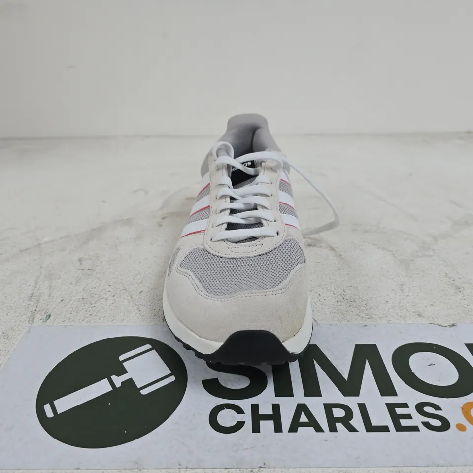 ADIDAS GREY/WHITE/RED TRAINERS SIZE 10 UNBOXED
