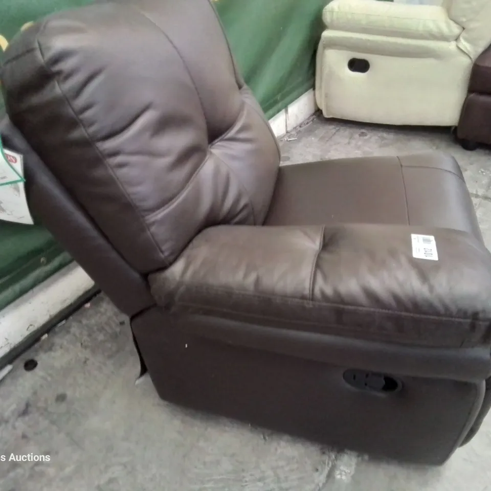 DESIGNER MILAN LHF MANUAL RECLINING SECTION BROWN PLAIN STITCH