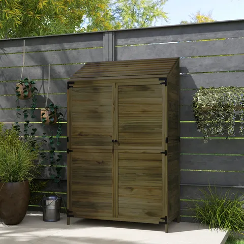 BOXED 3 FT. 5 IN. W X 2 FT. D SOLID WOOD PENT STORAGE SHED (1 BOX)