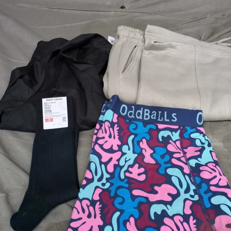 APPROXIMATELY 20 ASSORTED CLOTHING PRODUCTS IN VARIOUS STYLES & SIZES TO INCLUDE JACKETS, T-SHIRTS, DRESSES ETC