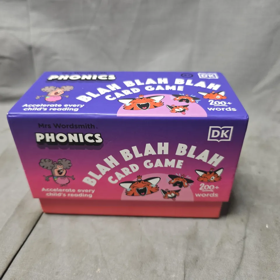 PHONICS CARD GAME – BLAH BLAH BLAH CARD GAME (200+ WORDS), DK/MRS WORDSMITH