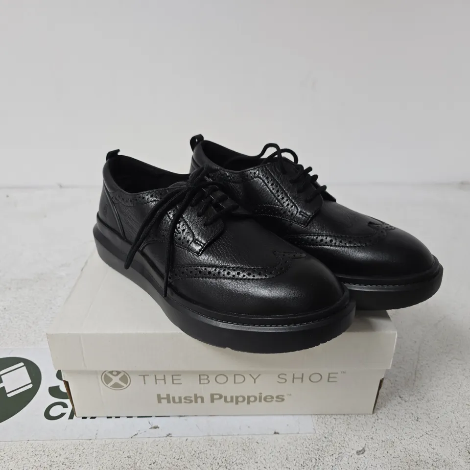 HUSH PUPPIES WOMEN JOY WINGTIP BLACK UK 7 BOXED