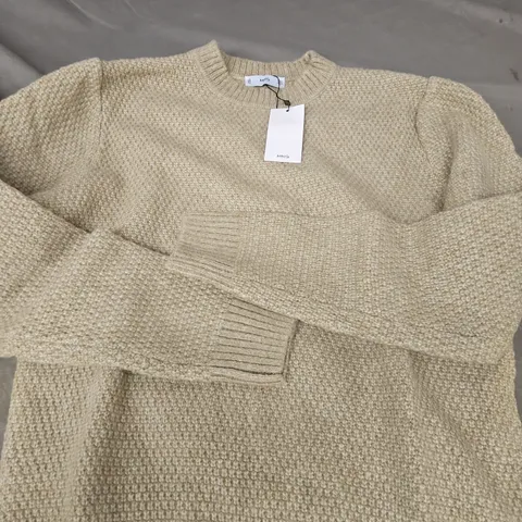 MNG JERSEY KNIT SWEATER – BEIGE – MEN'S SIZE S