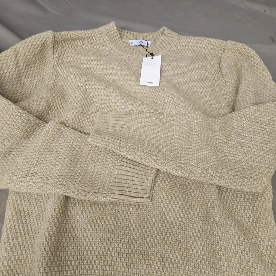 MNG JERSEY KNIT SWEATER – BEIGE – MEN'S SIZE S