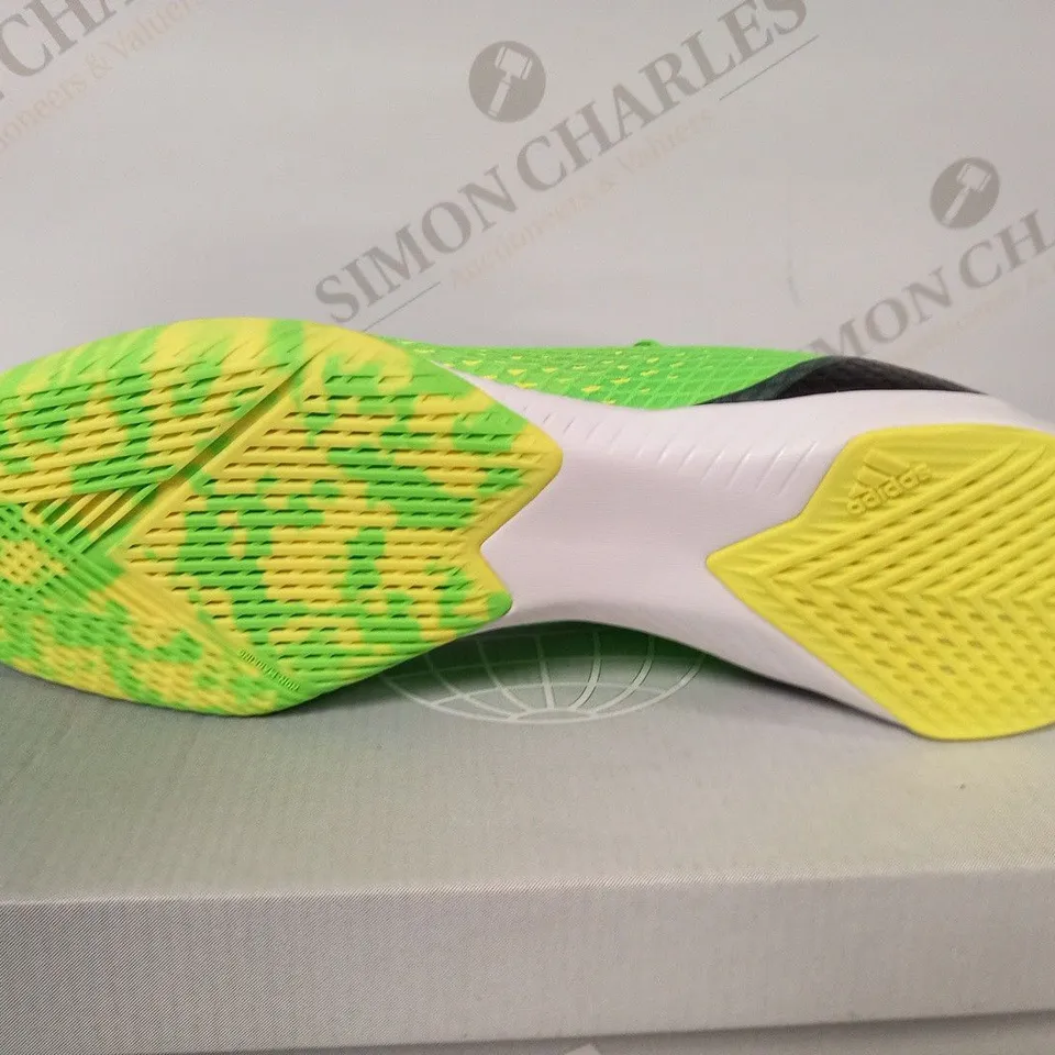 BOXED ADIDAS X SPEEDPORTAL 3 IN GREEN FOOTBALL TRAINER SIZE 8