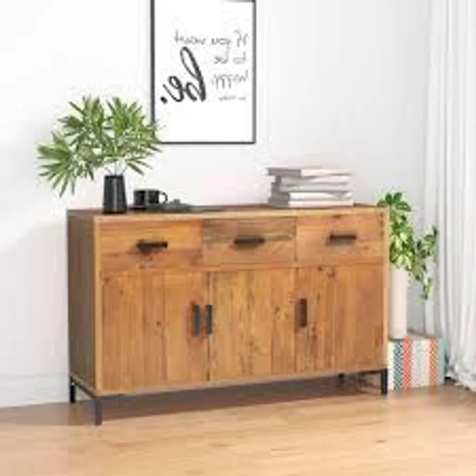 BOXED SIDEBOARD 110X35X70 CM SOLID PINEWOOD (1 BOX)