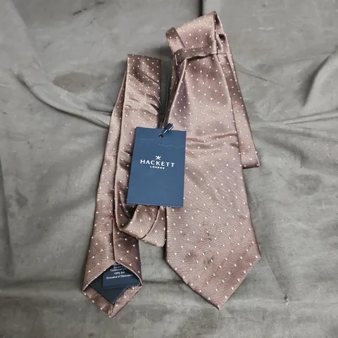 HACKETT MAYFAIR DOT TIE IN TAN BROWN