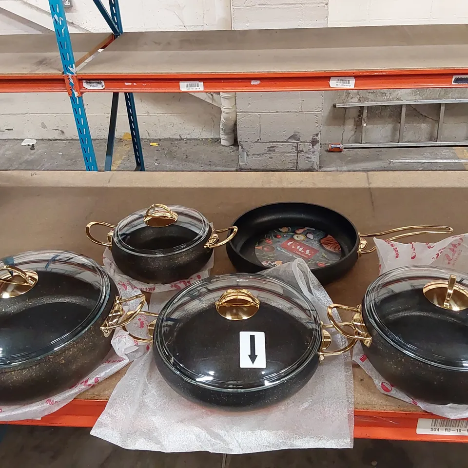 BOXED FAIMONT PARK 5 PIECE MIAMI STONEWARE NON-STICK COOKWARE SET (1 BOX)