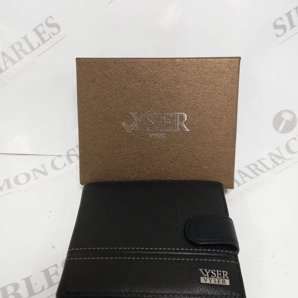 VYSER BLACK LEATHER WALLET 