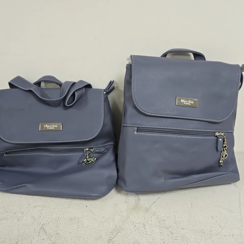 SET OF 2 MIA TUI LONDON DUSKY BLUE BACK PACK