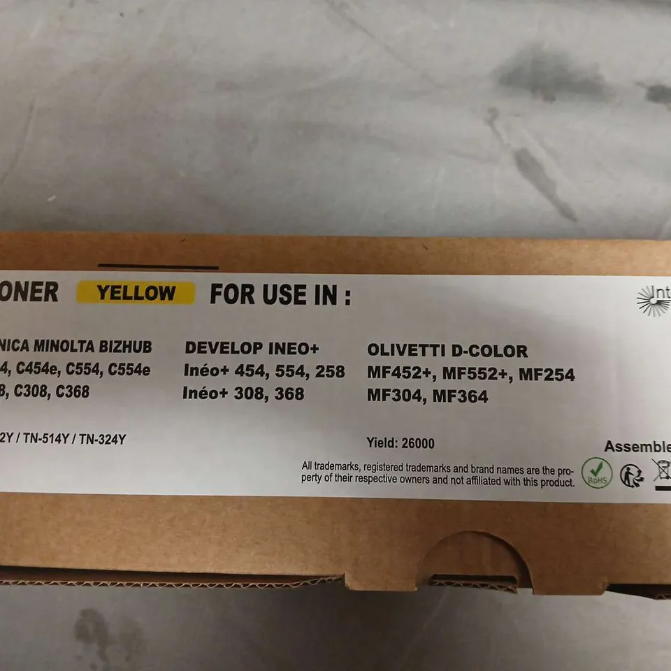 YELLOW TONER CARTRIDGE FOR KONICA MINOLTA BIZHUB / DEVELOP INEO+ / OLIVETTI D-COLOR (TN-512Y / TN-514Y / TN-324Y)