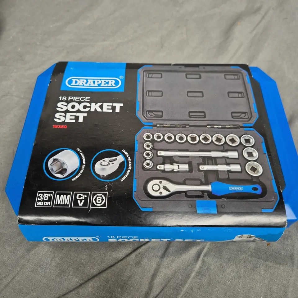 DRAPER 18PC SOCKET SET 