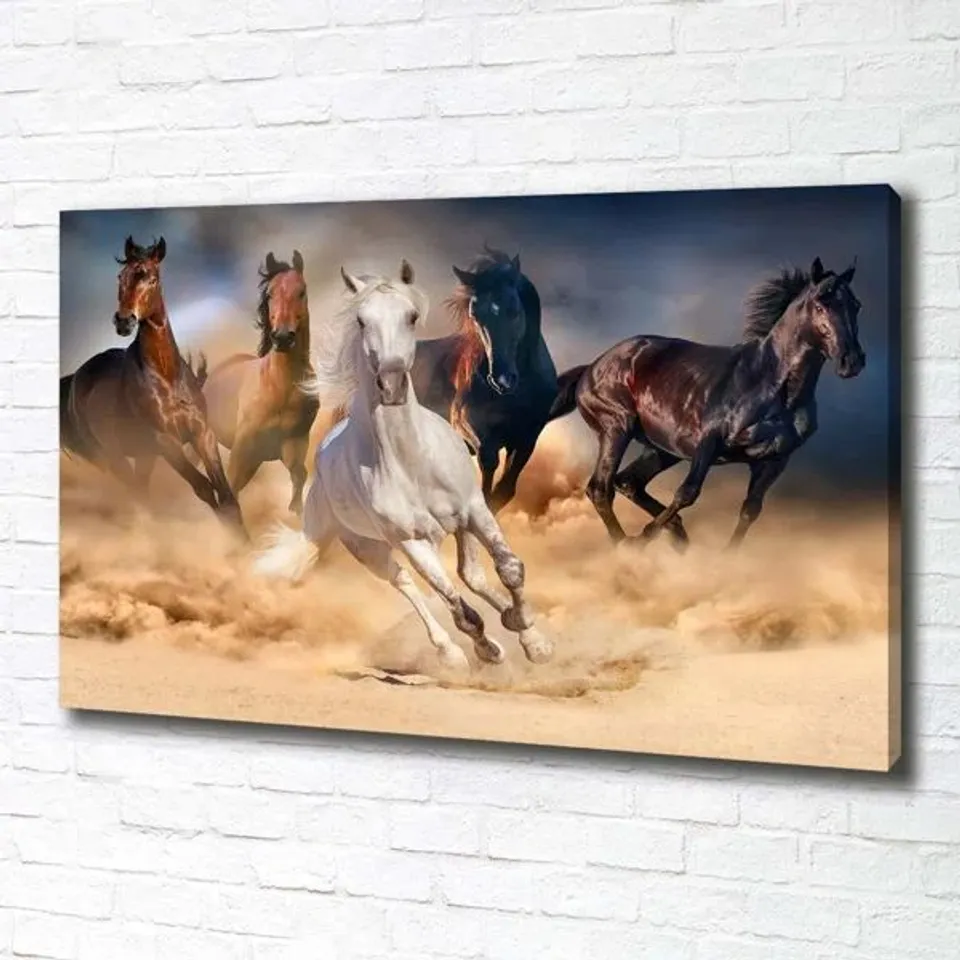 HORSES GALLOPING - CANVAS PANORAMIC PRINT