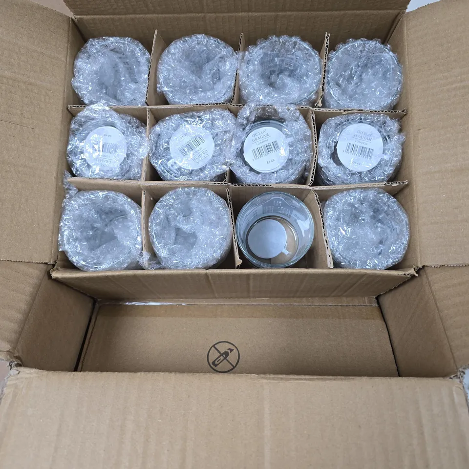 APPROXIMATELY 45 GISELA GRAHAM WINTER VILLAGE SCENE GLASS TEA LIGHT HOLDERS
