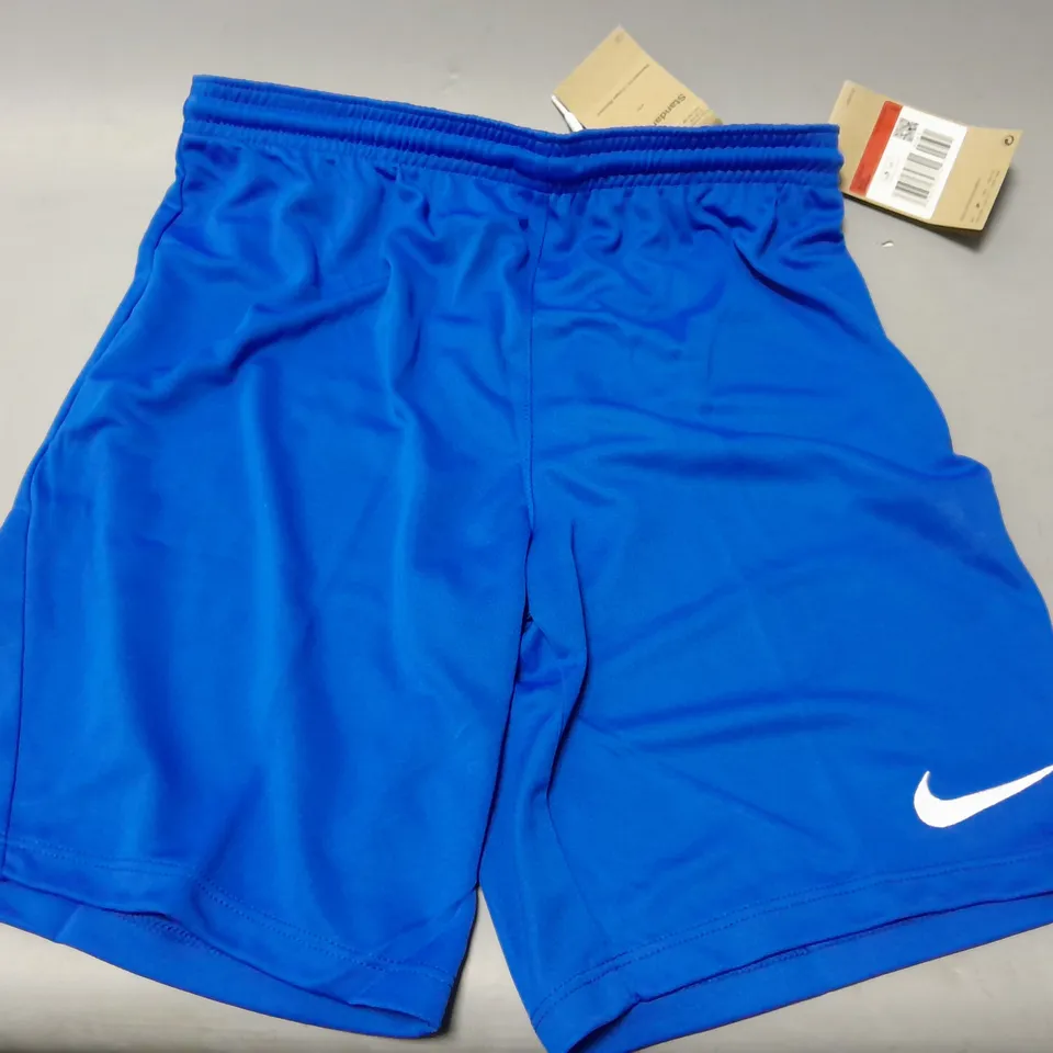 NIKE DRI-FIT BLUE SHORTS - KIDS LARGE