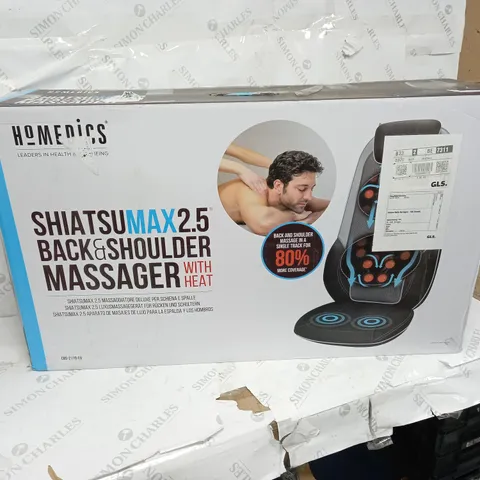 BOXED HOMEDICS SHIATSU MAX 2.5 BACK AND SHOULDER MASSAGER WITH HEAT CBS-2170-EU