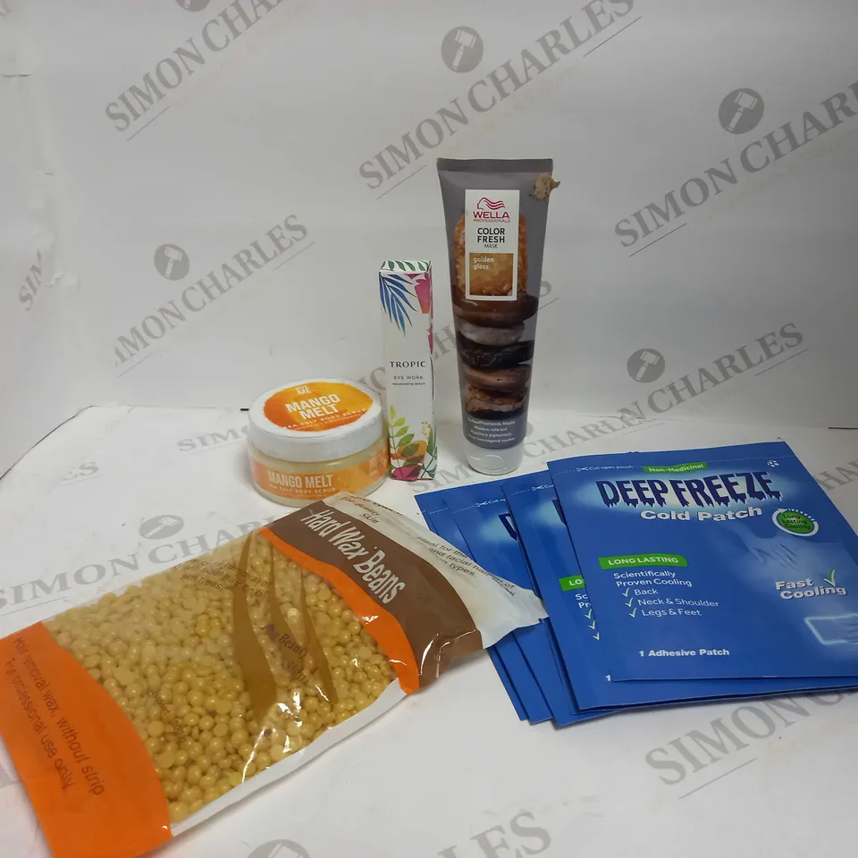 LOT OF APPROXIMATELY 20 ASSORTED HEALTH & BEAUTY ITEMS, TO INCLUDE WAX BEANS, EYE SERUM, BODY SCRUB, ETC