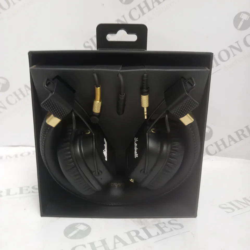 BOXED MARSHALL MAJOR 2 BLUETOOTH HEADPHONES IN BLACK 