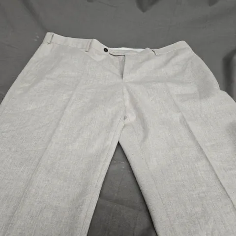 MOSS VITALE BARBERIS CANOICO LIGHT GREY TROUSERS - SIZE 38R