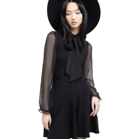 BRAND NEW KILLSTAR - SOMBER SHADOW - BLACK WOMEN'S DRESS SIZE XS