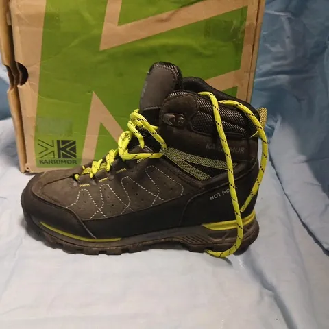 KARRIMOR HOT ROCK BT WALKING BOOTS – WEATHERTITE WATERPROOF, CHARCOAL/GREEN, UK 3 (EU 35.5)