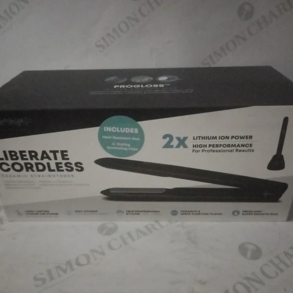 BRAND NEW BOXED PROGLOSS LIBERATE CORDLESS CERAMIC HAIR STRAIGHTENER (ST-2600-EU2)