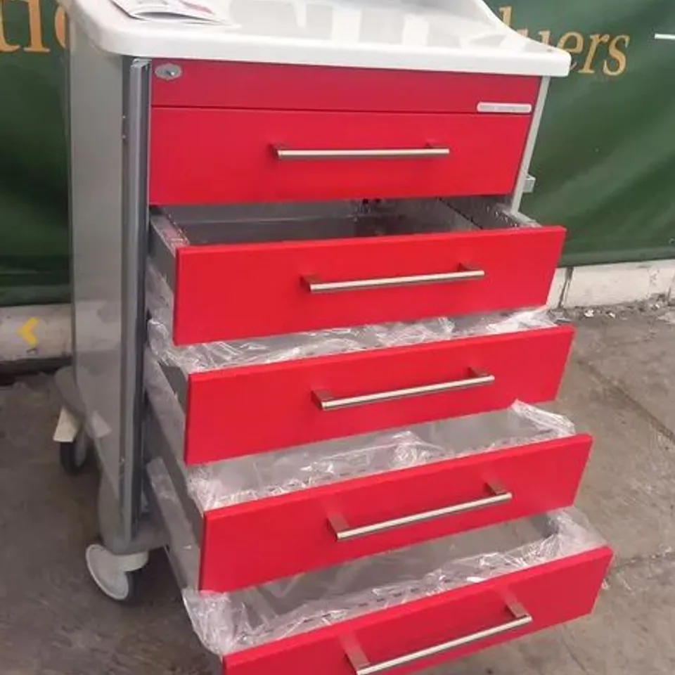 BRAND NEW MEDSTOR MODULE CART WITH 5 DRAWERS