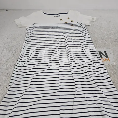 WOMEN'S STRIPED JERSEY TOP WITH BEE EMBROIDERY – UK 12 (EU 40)