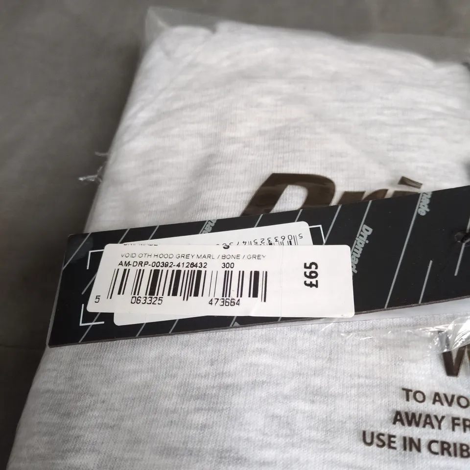 DRIPMADE HOODIE GREY/BONE WITH TAGS, SMALL