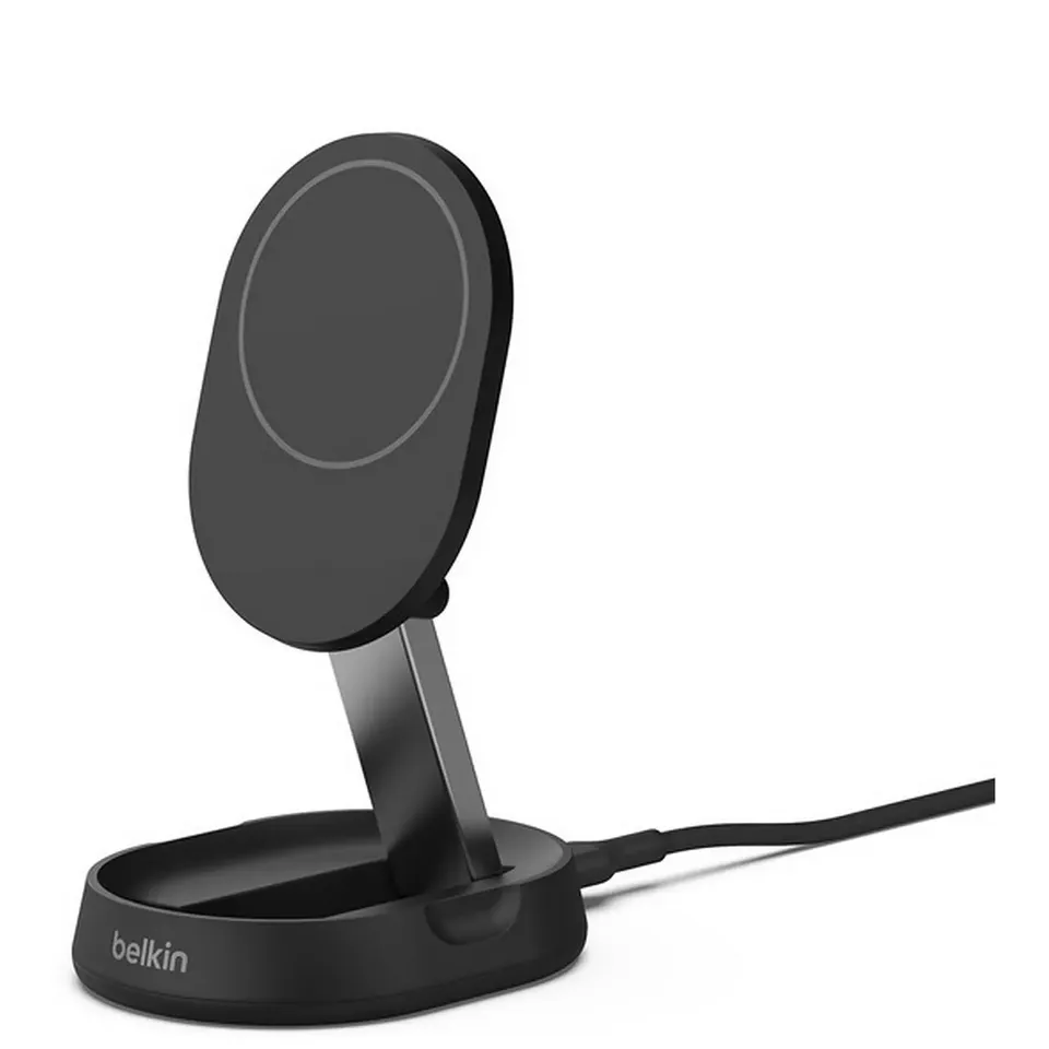 BELKIN BOOSTCHARGE PRO MAGSAFE COMPATIBLE 15W QI2 FOLDING WIRELESS CHARGING PAD & STAND - BLACK.