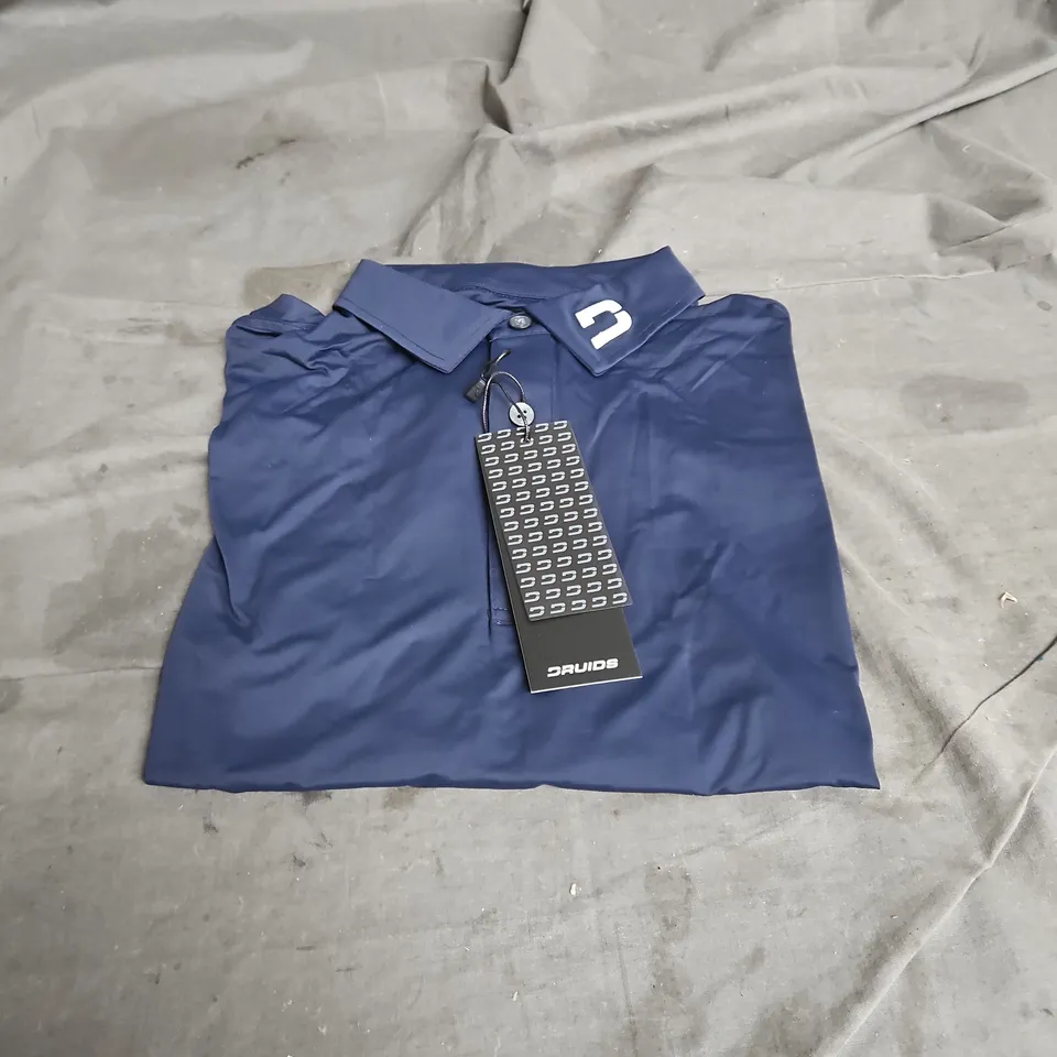 DRUIDS ELITE POLO IN NAVY SIZE L