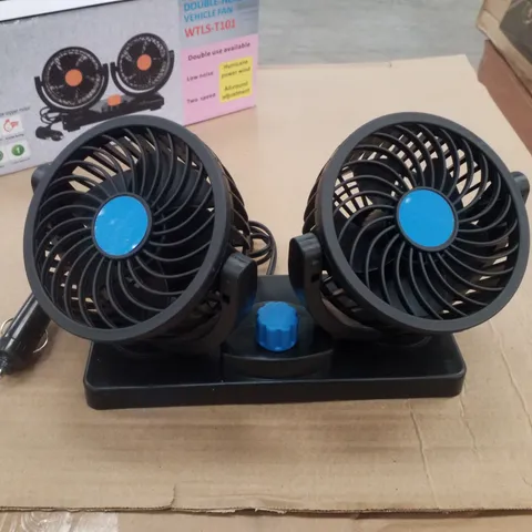 BOXED DOUBLE HEADED VEHICLE FAN